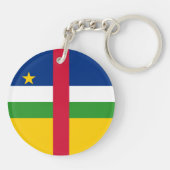 Vlag van de Centraal-Afrikaanse Republiek Sleutelhanger (Achterkant)