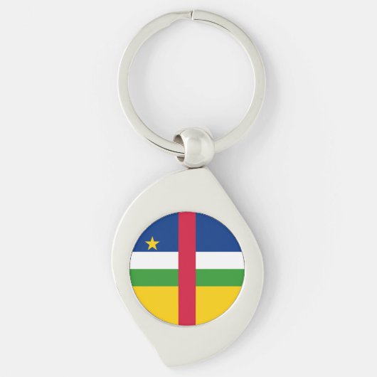 Vlag van de Centraal-Afrikaanse Republiek Sleutelhanger (Voorkant)