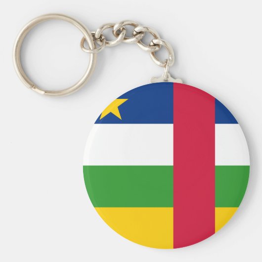 Vlag van de Centraal-Afrikaanse Republiek Sleutelhanger (Voorkant)