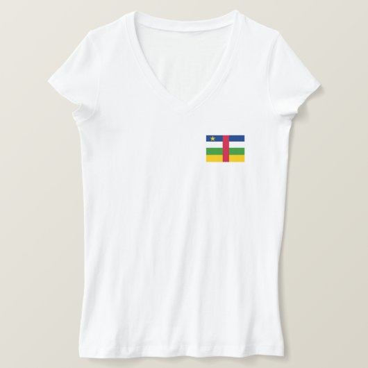 Vlag van de Centraal-Afrikaanse Republiek T-shirt (Design voorkant)