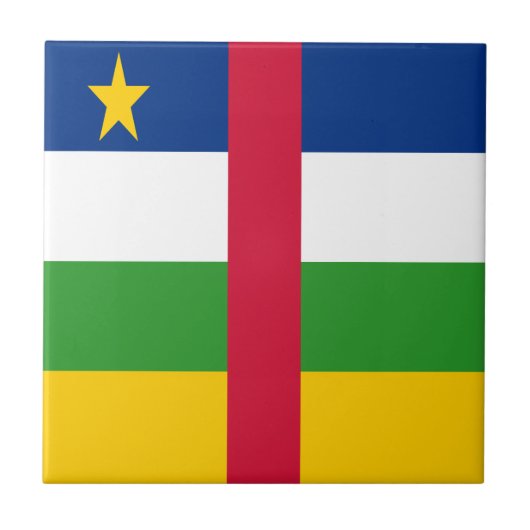 Vlag van de Centraal-Afrikaanse Republiek Tegeltje (Voorkant)