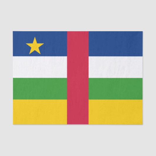 Vlag van de Centraal-Afrikaanse Republiek Tissuepapier (Voorkant)