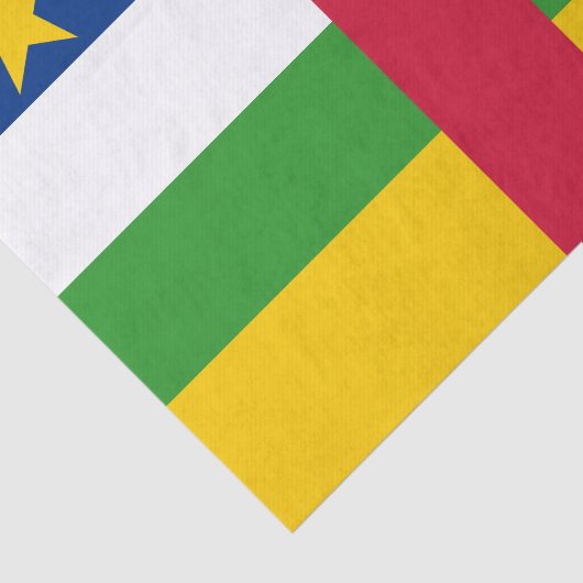 Vlag van de Centraal-Afrikaanse Republiek Tissuepapier (Detail)