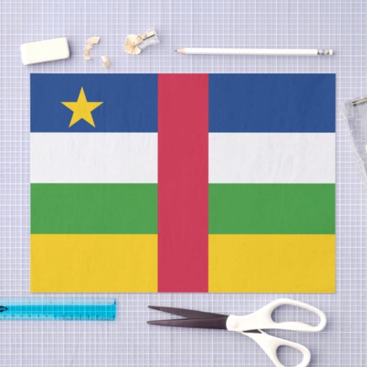 Vlag van de Centraal-Afrikaanse Republiek Tissuepapier (Craft)