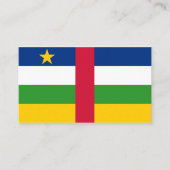 Vlag van de Centraal-Afrikaanse Republiek Visitekaartje (Voorkant)