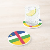 Vlag van de Centraal-Afrikaanse Republiek Zandsteen Onderzetter (Zijkant)