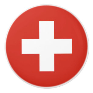Vlag van de Ceramische Knop van Zwitserland