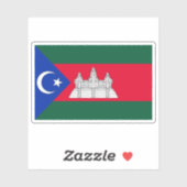 Vlag van de Chams etnische groep van Cambodja Sticker (Vel)