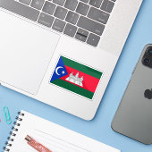 Vlag van de Chams etnische groep van Cambodja Sticker (Laptop met iPhone)