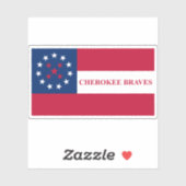 Vlag van de Cherokee Braves, Verenigde Staten Sticker (Vel)