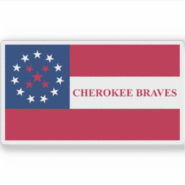 Vlag van de Cherokee Braves, Verenigde Staten Sticker