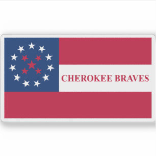 Vlag van de Cherokee Braves, Verenigde Staten Sticker
