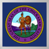 Vlag van de Chickasaw Nation Poster (Voorkant)