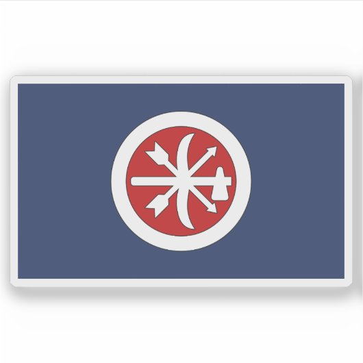 Vlag van de Choctaw Brigade, Verenigde Staten Sticker (Voorkant)