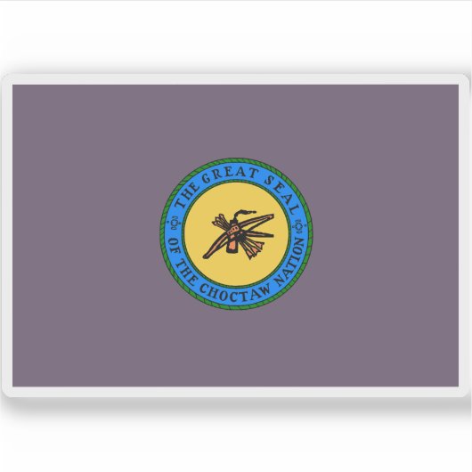 Vlag van de Choctaw natie en stam, Verenigde State Sticker (Voorkant)