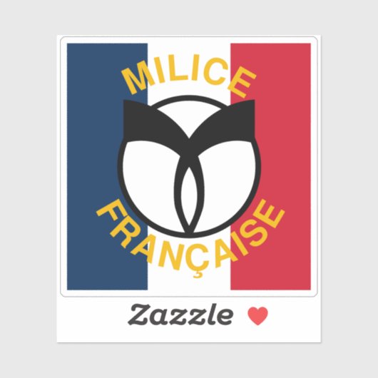 Vlag van de collaborerende Franse militie Sticker (Vel)