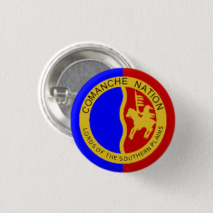 Vlag van de Comanche Nation Ronde Button 3,2 Cm