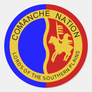 Vlag van de Comanche Nation Ronde Sticker