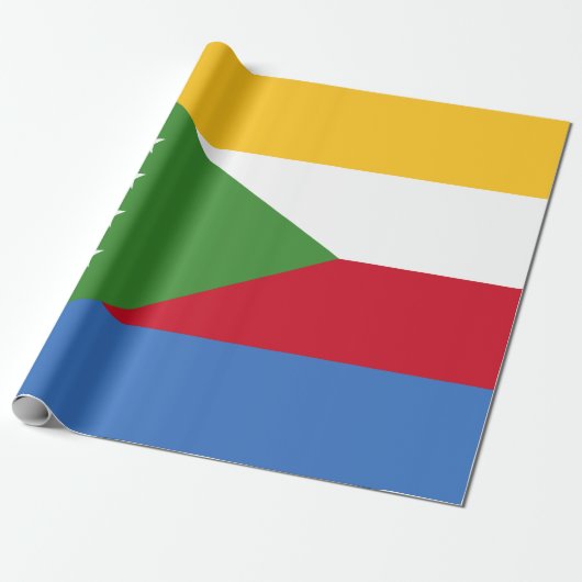 Vlag van de Comoren Cadeaupapier (Uitgerold)