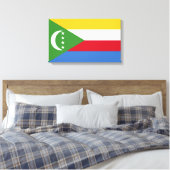 Vlag van de Comoren Canvas Afdruk (Insitu (Slaapkamer))