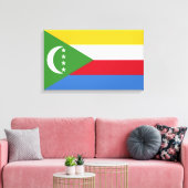 Vlag van de Comoren Canvas Afdruk (Insitu (Woonkamer))
