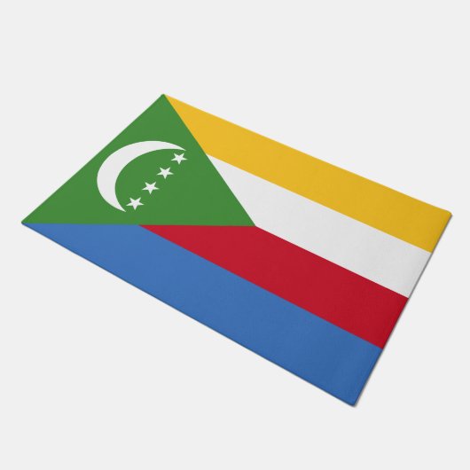 Vlag van de Comoren Deurmat (Schuin)