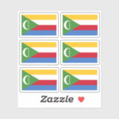 Vlag van de Comoren - een collectie sticker (Vel)