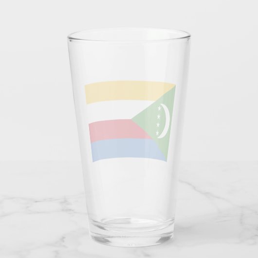 Vlag van de Comoren Glas (Achterkant)