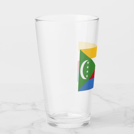 Vlag van de Comoren Glas (Rechts)