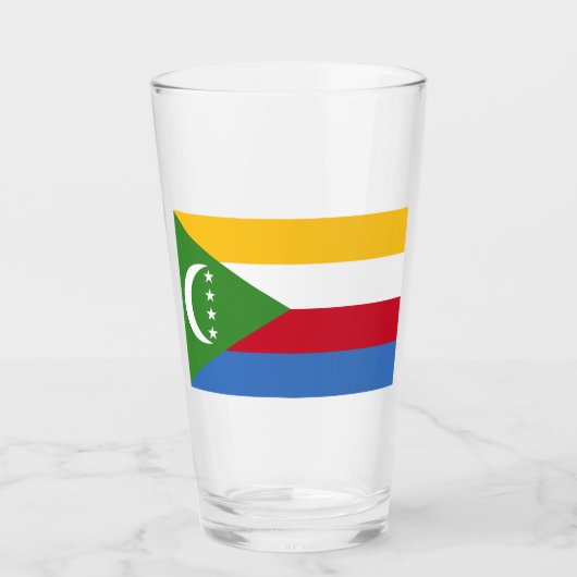 Vlag van de Comoren Glas (Voorkant)