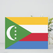 Vlag van de Comoren Kaart (Staand voorkant)