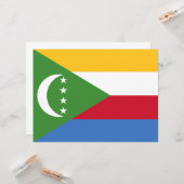 Vlag van de Comoren Kaart (Voorkant / Achterkant in situ)