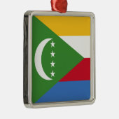 Vlag van de Comoren Metalen Ornament (Rechts)