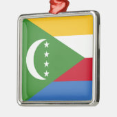 Vlag van de Comoren Metalen Ornament (Links)