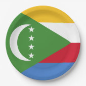 Vlag van de Comoren Papieren Bordje (Voorkant)