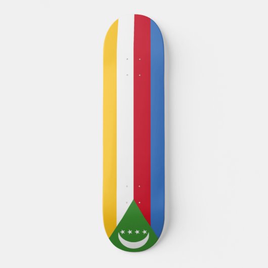 Vlag van de Comoren Persoonlijk Skateboard (Voorkant)