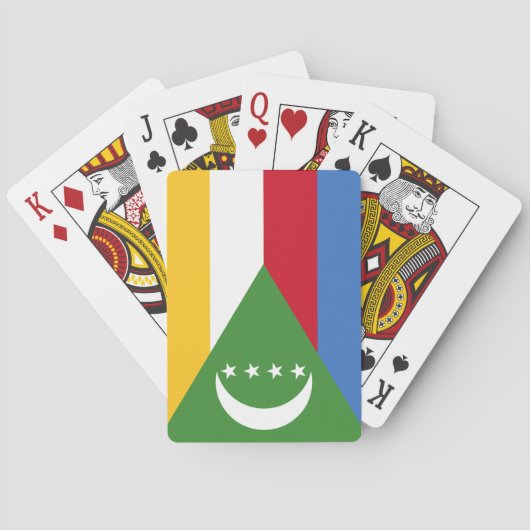 Vlag van de Comoren Pokerkaarten (Achterkant)