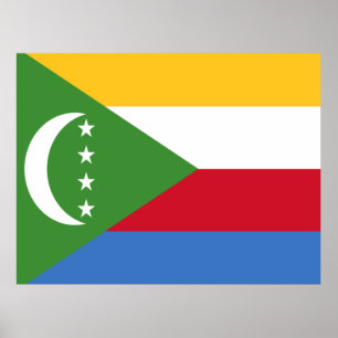 Vlag van de Comoren Poster