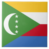 Vlag van de Comoren Tegeltje (Voorkant)