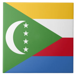 Vlag van de Comoren Tegeltje