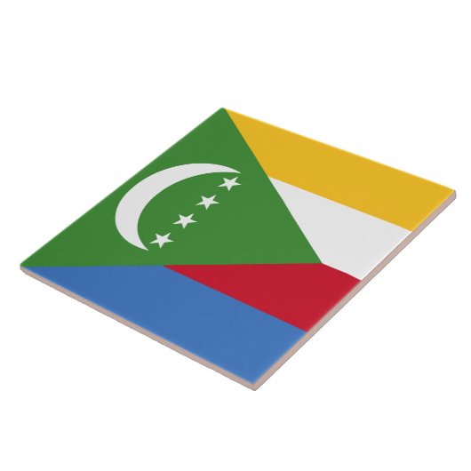 Vlag van de Comoren Tegeltje (Zijkant)