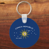 Vlag van de Conch-republiek, vlag van het sleutelw Sleutelhanger (Achterkant)