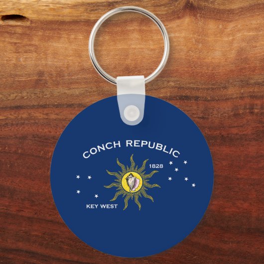 Vlag van de Conch-republiek, vlag van het sleutelw Sleutelhanger (Achterkant)