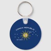 Vlag van de Conch-republiek, vlag van het sleutelw Sleutelhanger (Achterkant)