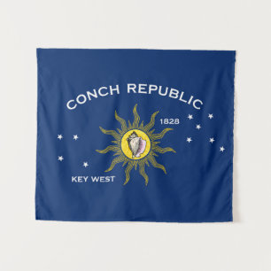 Vlag van de Conch-republiek, vlag van het sleutelw Wandkleed