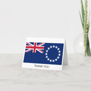 Vlag van de Cookeilanden Bedankkaart