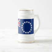 Vlag van de Cookeilanden Bierpul (Voorkant rechts)