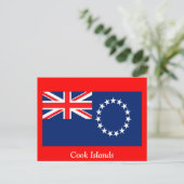 Vlag van de Cookeilanden Briefkaart (Staand voorkant)
