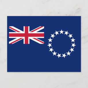 Vlag van de Cookeilanden Briefkaart