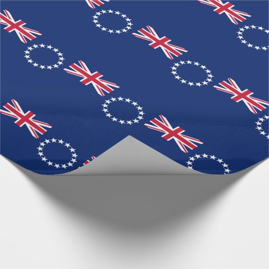 Vlag van de Cookeilanden Cadeaupapier (Hoek)